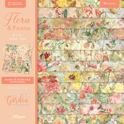Crafter's Companion Flora & Fauna -paperipakkaus, 6