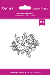 Gemini LetterPress -levy Blossoming Daisies