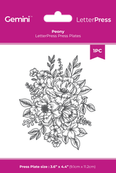 Gemini LetterPress -levy Peony