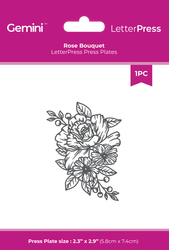 Gemini LetterPress -levy Rose Bouquet