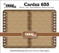 Crealies stanssi Gatefold Notebook Card Rectangle