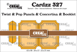 Crealies stanssi Twist & Pop B3, Panels & Concertina & Booklet tickets vertical