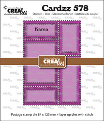 Crealies stanssi Postage Stamp frame Karen