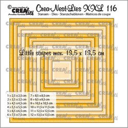 Crealies XXL stanssisetti 116, Square with little stripes