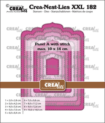 Crealies XXL stanssisetti 182, Panel A With Stitch