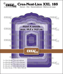 Crealies XXL stanssisetti 183, Panel A Smooth