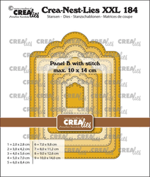 Crealies XXL stanssisetti 184, Panel B With Stitch