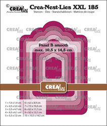 Crealies XXL stanssisetti 185, Panel B Smooth