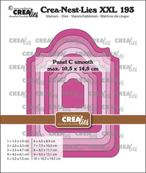 Crealies XXL stanssisetti 193, Panel C Smooth