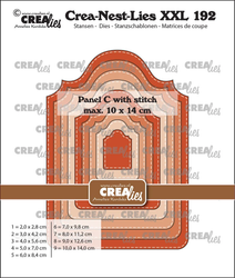 Crealies XXL stanssisetti 192, Panel C With Stitch