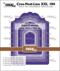 Crealies XXL stanssisetti 195, Panel D Smooth