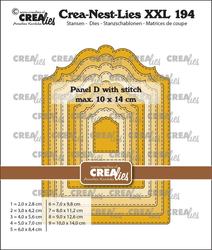 Crealies XXL stanssisetti 194, Panel D With Stitch