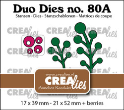 Crealies Leaves 23 Berry Branches, mirror -stanssi