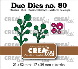 Crealies Leaves 23 Berry Branches -stanssi