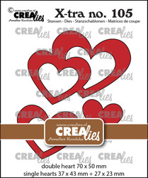 Crealies stanssi Hearts