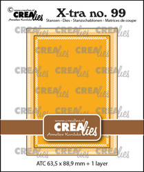 Crealies stanssi ATC with Little Diagonal Stripes
