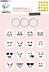 Studio Light CraftLab leimasin- ja stanssisetti Emoticons