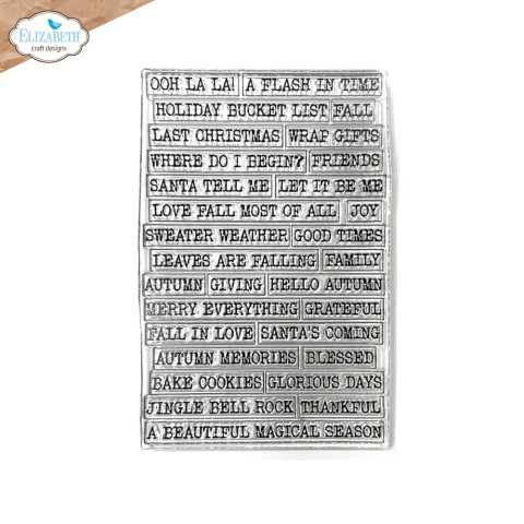 Elizabeth Craft Designs leimasin In the Garden, Journal Phrases 6