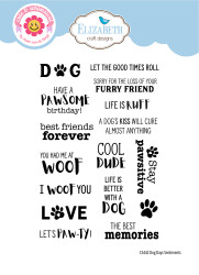 Elizabeth Craft Designs leimasin Dog Days Sentiments