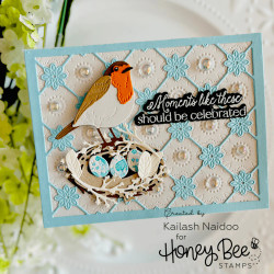 Honey Bee Stamps stanssi Delicate Daisy A2 Cover Plate Top