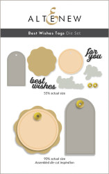 Altenew Best Wishes Tags -stanssi