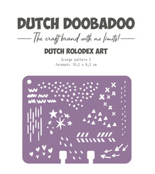 Dutch Doobadoo Rolordex Art -sapluuna Grunge Pattern 2