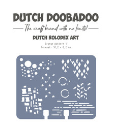 Dutch Doobadoo Rolordex Art -sapluuna Grunge Pattern 1
