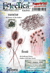 PaperArtsy Eclectica leimasin Alison Bomber, Winter Teasels Edition
