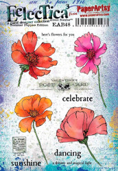 PaperArtsy Eclectica leimasin Alison Bomber, Summer Poppies Edition
