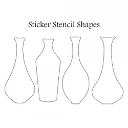 Lavinia Stamps Sticker Stencils 11 -sapluunat Tall Bottle Collection