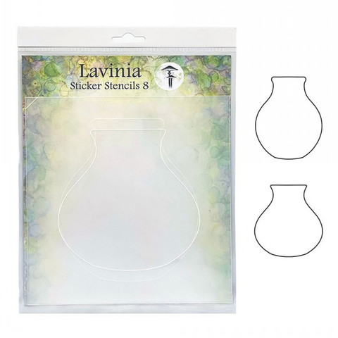 Lavinia Stamps Sticker Stencils 8 -sapluunat Terranium