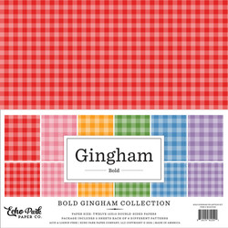 Echo Park Gingham, Bold -paperipakkaus, 12