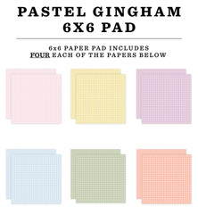 Echo Park Gingham, Pastel -paperipakkaus, 6