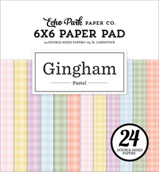 Echo Park Gingham, Pastel -paperipakkaus, 6