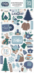 Echo Park Snowy Day Chipboard Accents -tarrat
