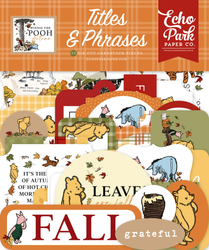 Echo Park Winnie the Pooh Autumn Titles & Phrases, leikekuvat