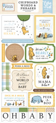 Echo Park Winnie the Pooh Baby Chipboard Words & Phrases -tarrat