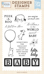 Echo Park leimasin Winnie the Pooh Baby, Peek a Boo