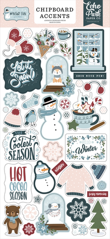 Echo Park Winter Fun Chipboard Accents -tarrat
