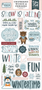 Echo Park Winter Fun Chipboard Words & Phrases -tarrat
