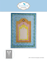 Elizabeth Craft Designs stanssi Beautiful Blooms, Stitched Rectangles and Labels