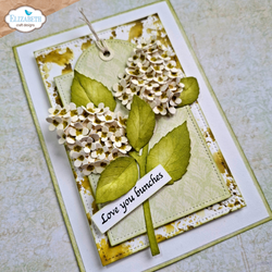 Elizabeth Craft Designs stanssi Beautiful Blooms, Stitched Rectangles and Labels