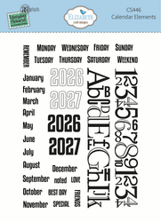 Elizabeth Craft Designs leimasin Calendar Elements