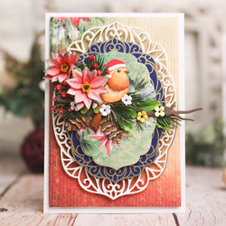 Elizabeth Craft Designs stanssi Festive Holly, Festive Ornate Frame