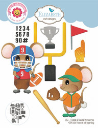 Elizabeth Craft Designs stanssi Good Times, Football + Baseball Accessories