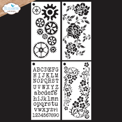 Elizabeth Craft Designs sapluunat In the Garden, Journal Stencils 8