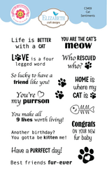 Elizabeth Craft Designs leimasin Meet the Cats, Sentiments
