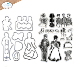 Elizabeth Craft Designs leima- ja stanssisetti Mr. and Mrs.