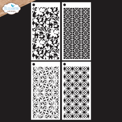 Elizabeth Craft Designs sapluunat Mr. & Mrs. Journal Stencils 7