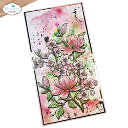 Elizabeth Craft Designs leimasin Floral Branches & Sentiments